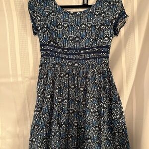 Doctor Who Tardis Blue Patterned Skater Dress